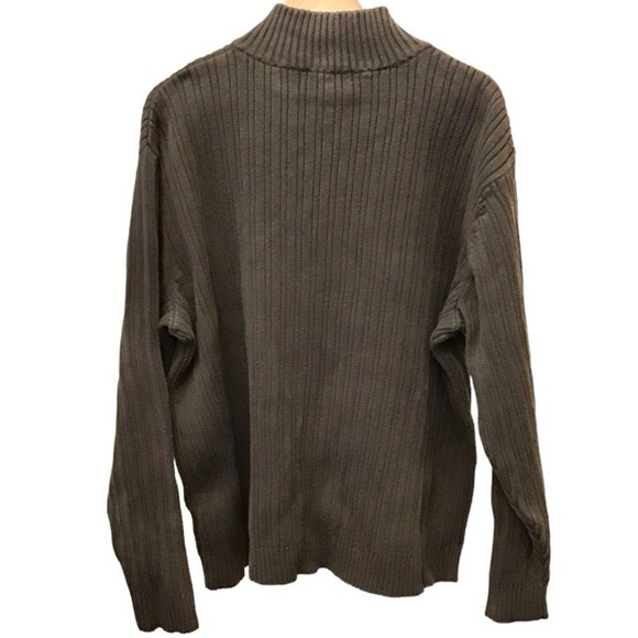 Wilke-Rodriguez XXL 100% Cotton Sweater Olive Army Green Color Pullover Zip - Picture 2 of 9